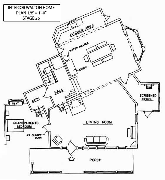 Floorplan of the Walton home
